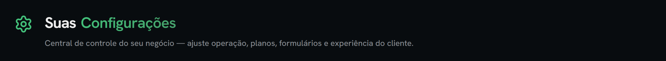 Título Suas Configurações